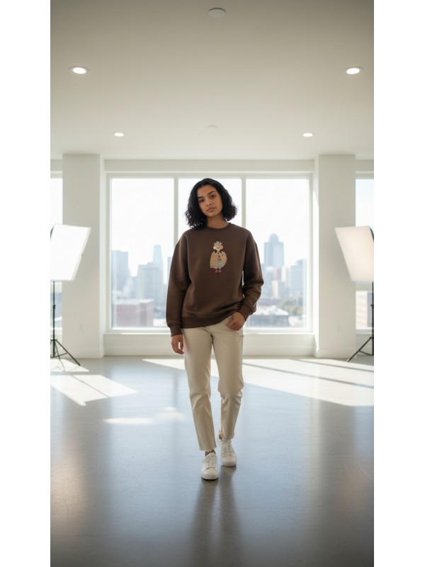 KAHVERENGİ AYICIKLI SWEATSHİRT